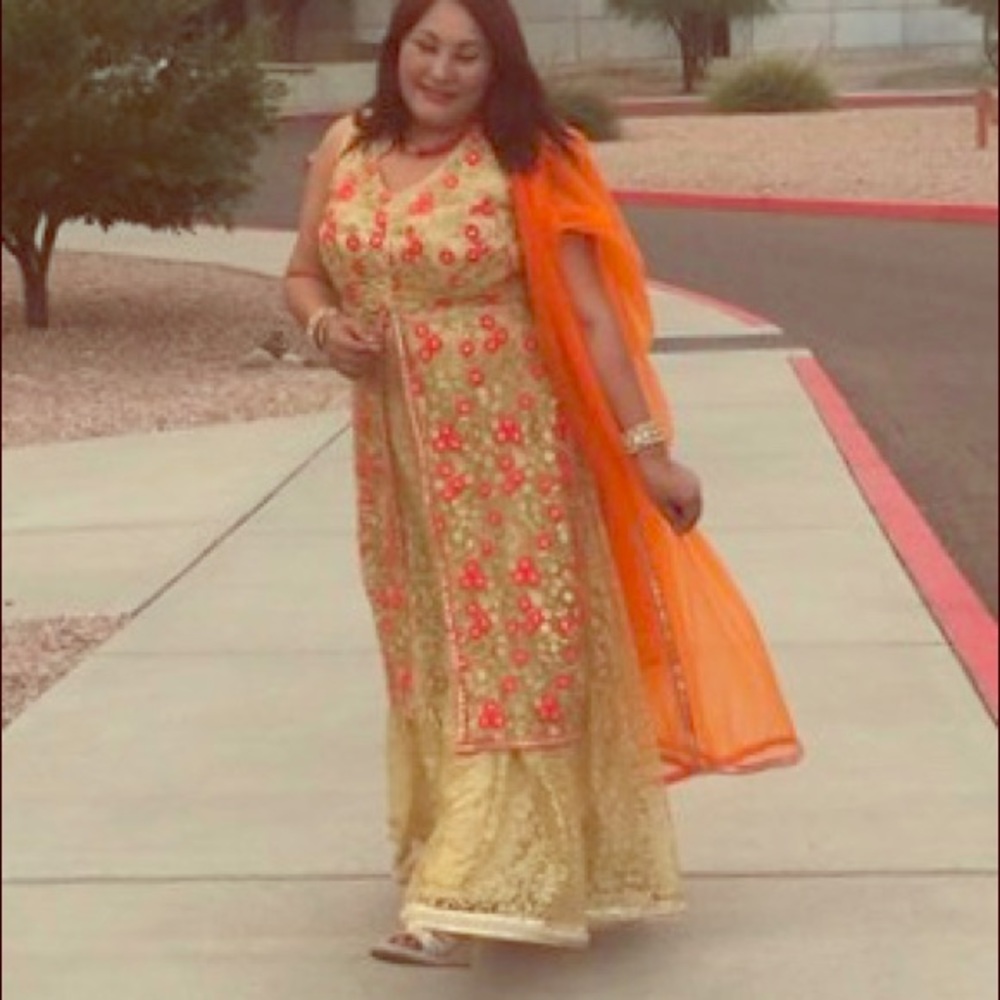 Bollywood Style Lehenga set  ( 3 pcs) size large